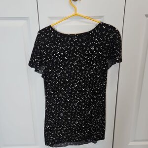 Light Blue Short Sleeve Peasant Tunic Top